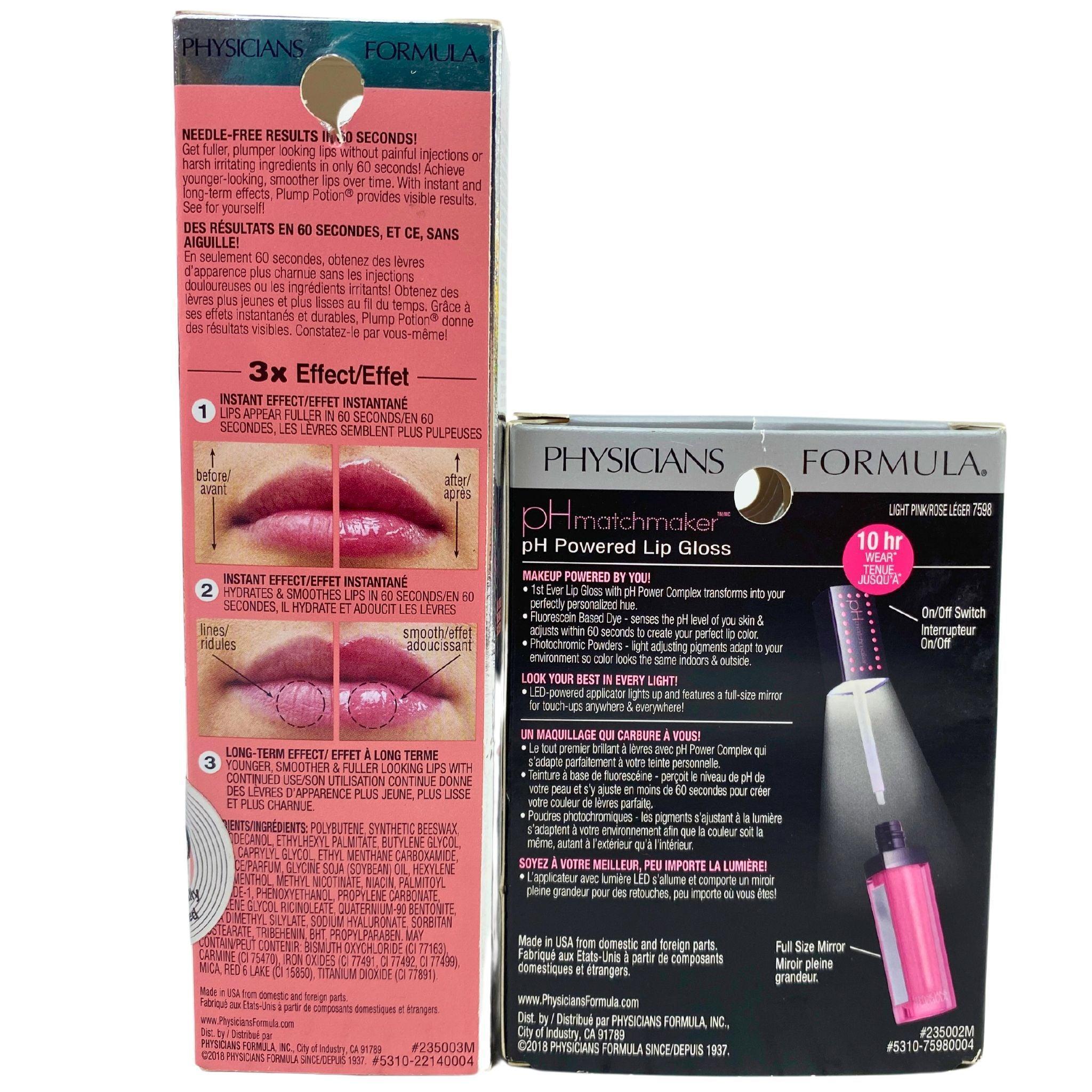 Physicians Formula Lip Plumping & PH Matchmaker PH Powered Lip Gloss - 42 Pcs Set for Full Lips & Natural Color Enhancement | Perfect for Daily Wear, Special Occasions & Makeup Kits