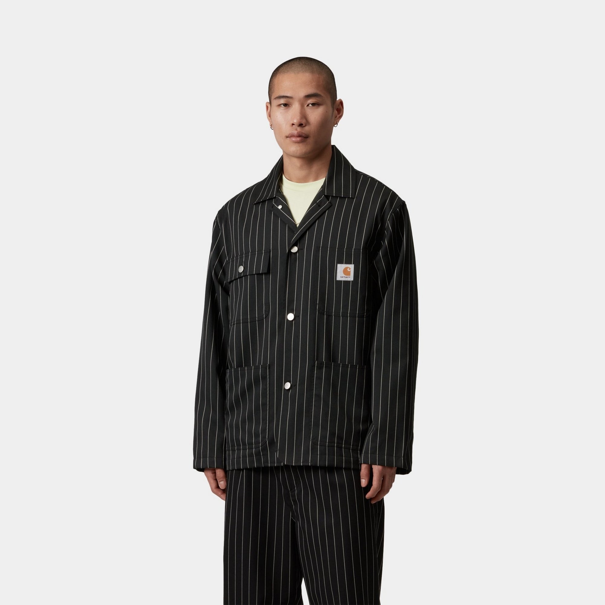 Seaton Blazer for Men | Classic Black Wax Stripe Wool Blend Business Suit Jacket | Perfect for Office Wear, Weddings & Formal Events