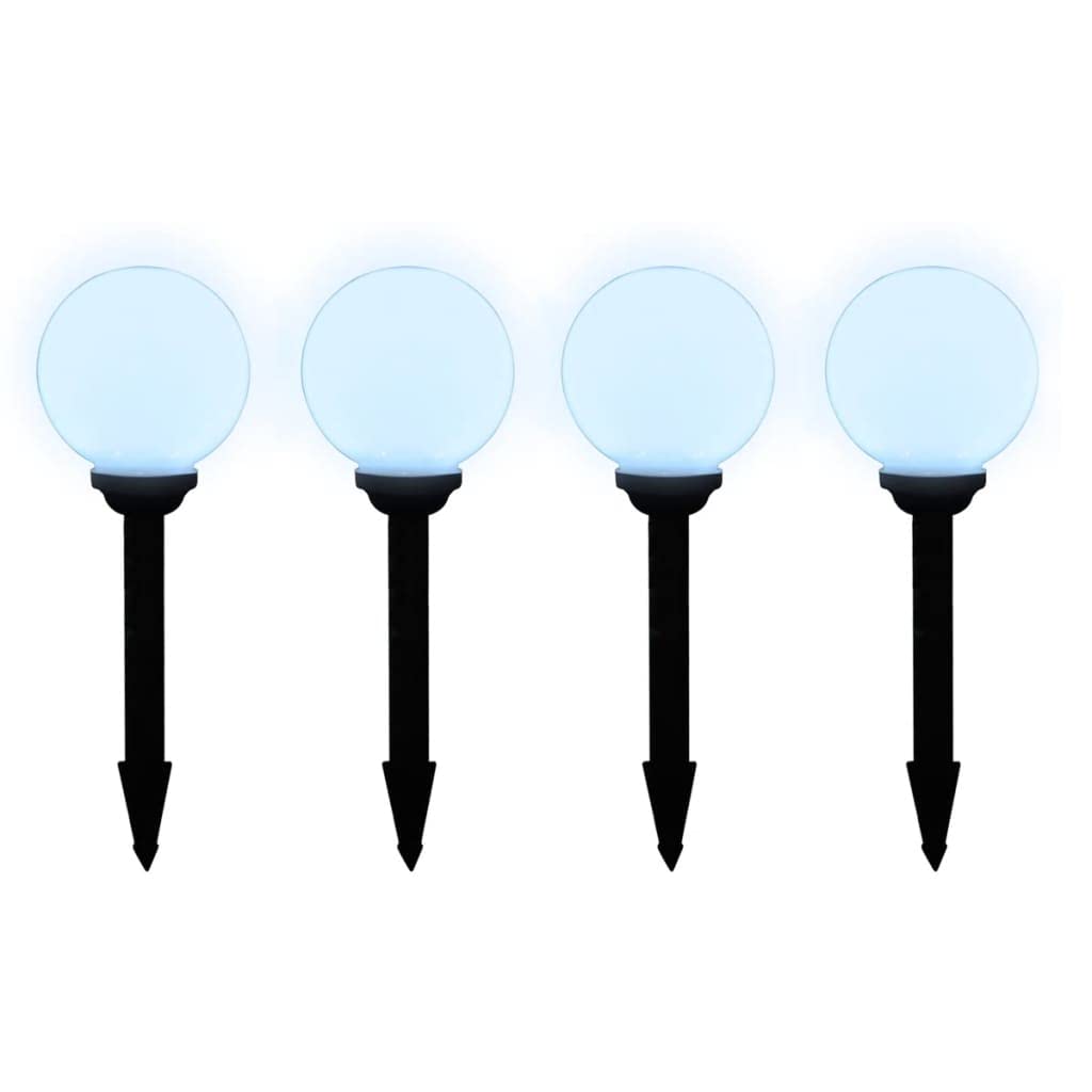 CHARMMA 8-Pack Outdoor LED Pathway Lights, 5.9 Inch Solar Garden Lights with Ground Spikes - Perfect for Walkways, Driveways, Patios, and Landscape Lighting