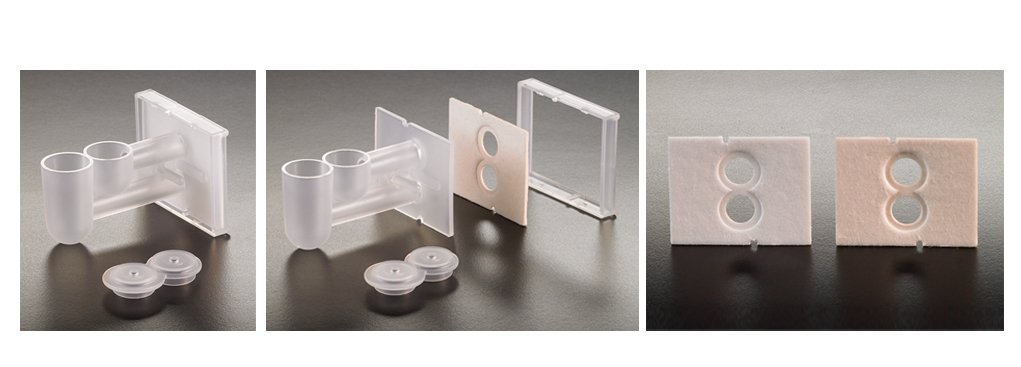 Simport CytoSep M967-20FW Double Sample Chamber Funnel with White Filter Paper and Cap - Pack of 48 for Laboratory Cell Separation and Biological Sample Processing