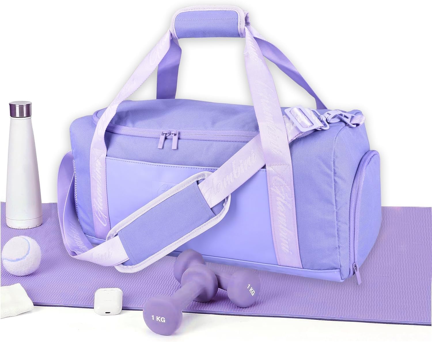 24L Waterproof & Tear-Resistant Duffle Bag with Shoes Compartment - Overnight Weekender Travel Gym Bag for Women & Girls - Perfect for Sports, Gym, Travel & Weekend Getaways