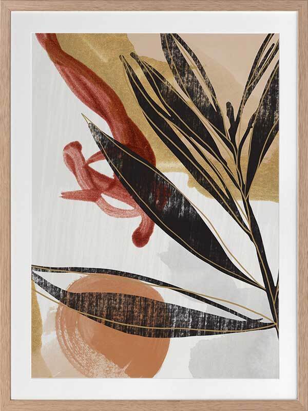 Botanique I Framed Wall Art Print - Floral Botanical Decor for Living Room, Bedroom & Office