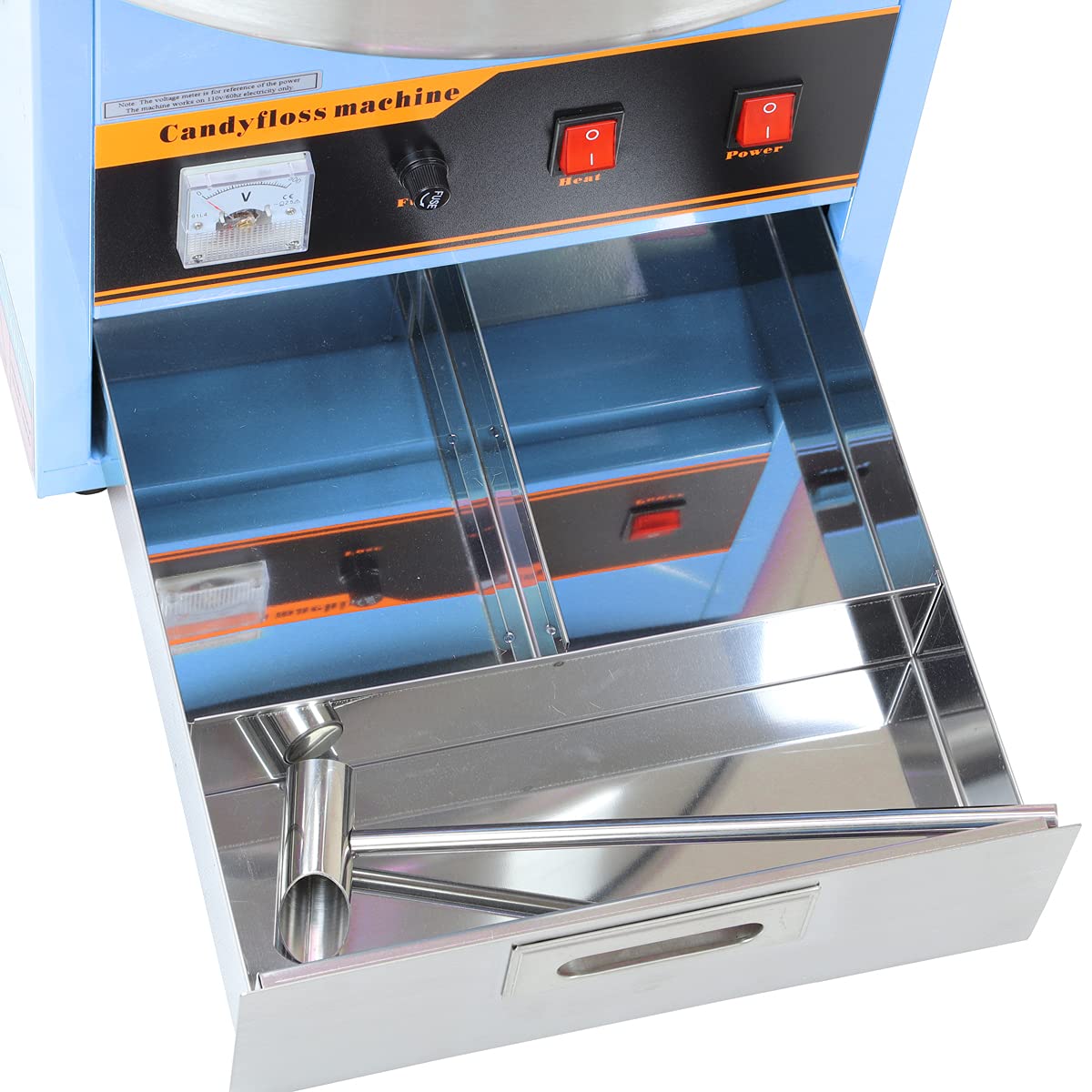 Commercial Cotton Candy Machine for Parties - Large Blue Candy Floss Maker for Events, Carnivals & Home Use