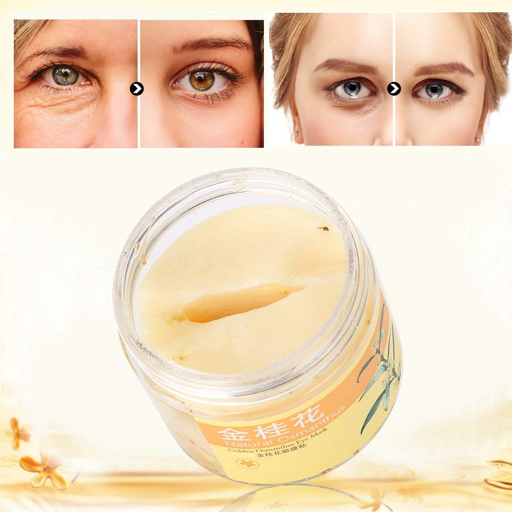 80-Pack Gold Osmanthus Eye Mask - Anti-Aging Collagen Under Eye Patches for Puffy Eyes, Dark Circles, Wrinkles & Eye Bags | Deep Moisturizing & Elasticity Boost | Perfect for Night Routine, Travel & Spa Days