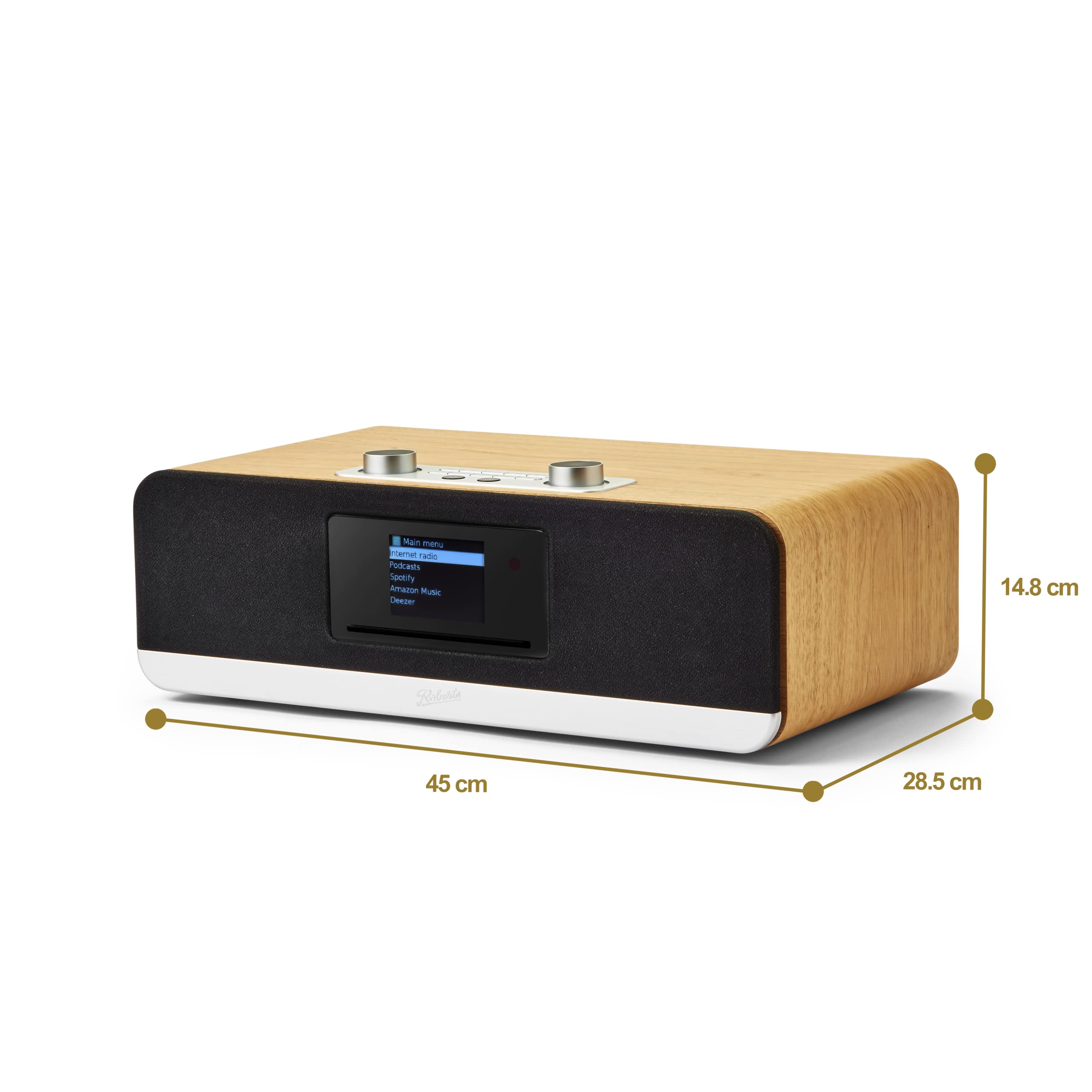 Roberts Stream 67L Bluetooth Sound System with CD Player, Internet DAB+ Radio - Perfect for Home Entertainment, Office Music & Outdoor Gatherings