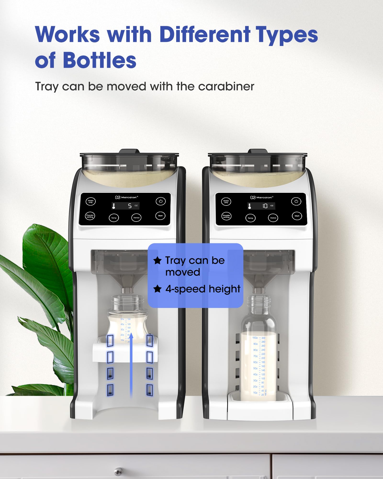 Instant Formula Maker Machine - Fast & Customizable Baby Formula Dispenser with Precise Temperature Control | Automatic Powder Blending for All Bottle Brands | Perfect for Night Feedings & Travel | Black/White