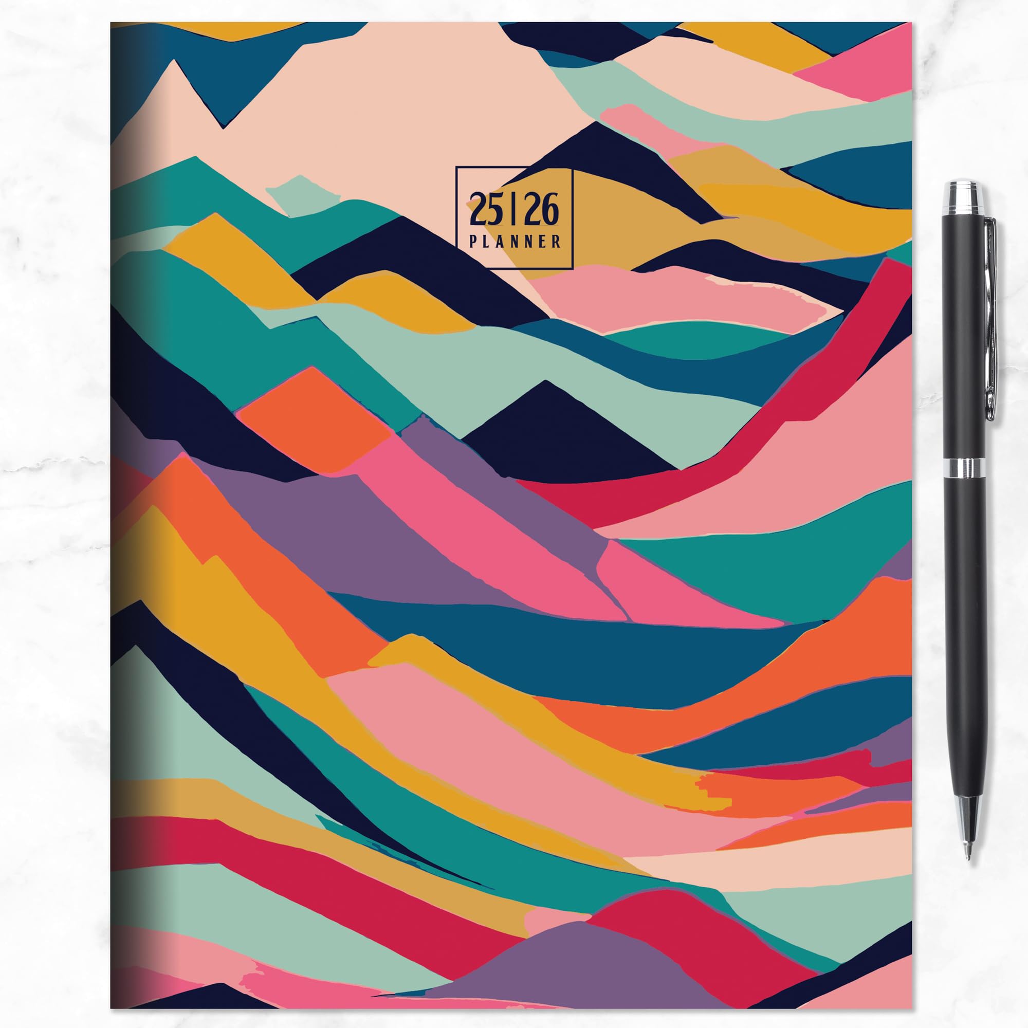 TF Publishing July 2025 - June 2026 Academic Planner | Medium Monthly Planner with 2-Page Spreads & Planning Prompts | 6.5