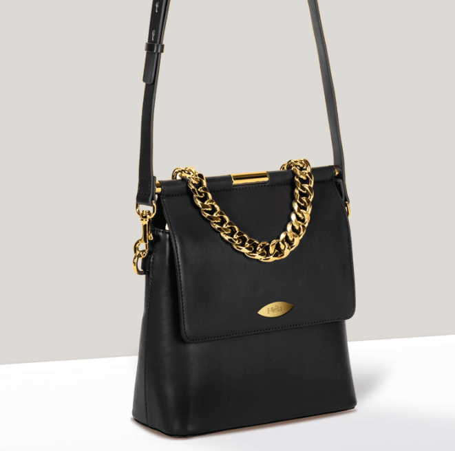 Mona Genuine Apple Leather Crossbody Bag for Women - Stylish & Durable Black Shoulder Purse - Perfect for Work, Travel & Everyday Use