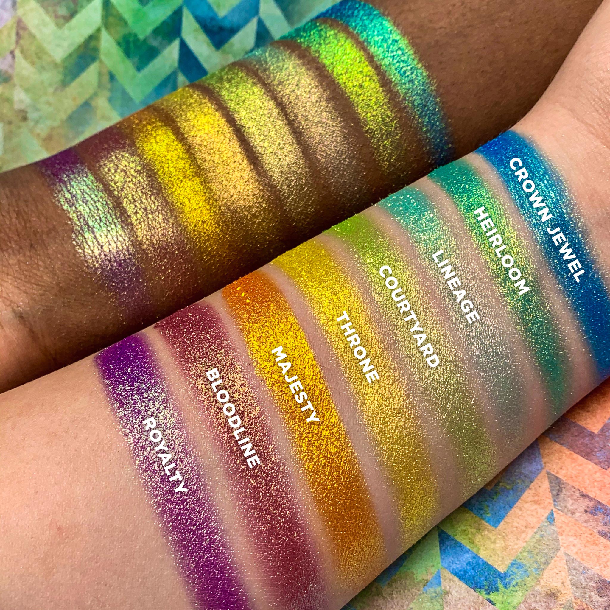 Bloodline Vibrant Multichrome Eyeshadow Palette - Long Lasting Highly Pigmented Makeup for Party, Night Out & Special Occasions