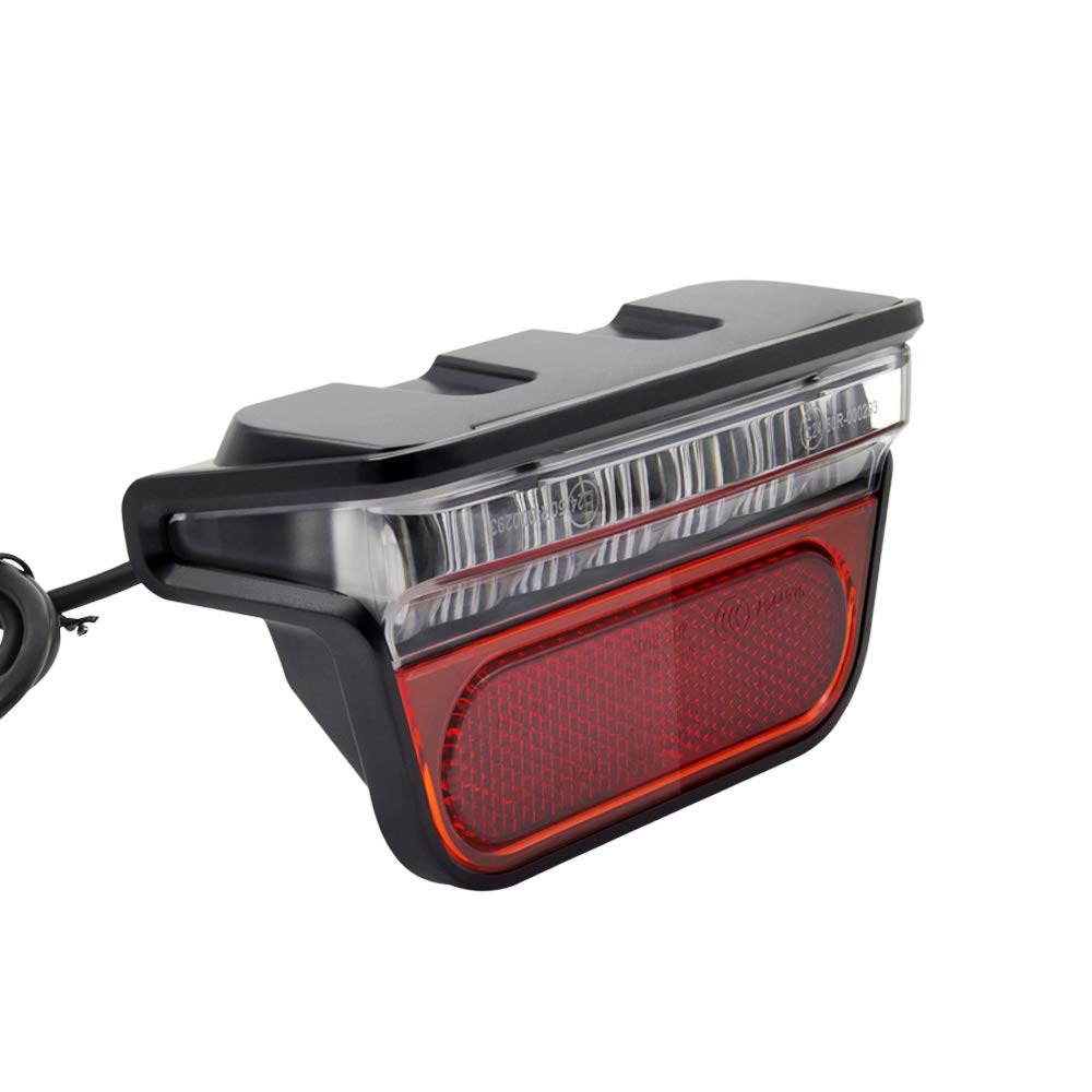 36V 48V LED Safety Bike Taillight with Wide Beam Angle - Easy Install Electric Bike Rear Light for Ebike Rack (50mm Screw Distance) - Perfect for Night Cycling & Commuting Safety