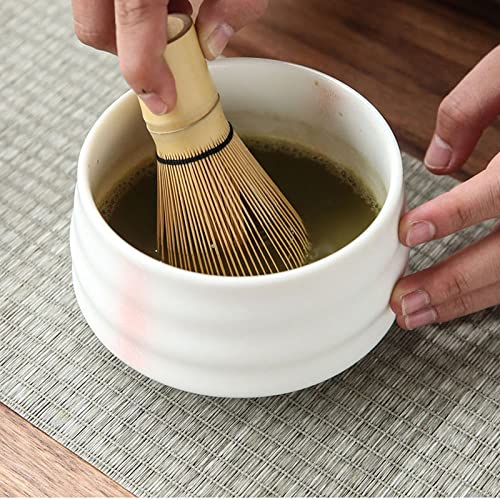 Premium 4-Piece Matcha Tea Set - Ceramic Matcha Bowl, Bamboo Whisk, Tea Scoop & Brush - Perfect for Japanese Tea Ceremony, Home Brewing & Gifts - Eco-Friendly Kitchen Accessories