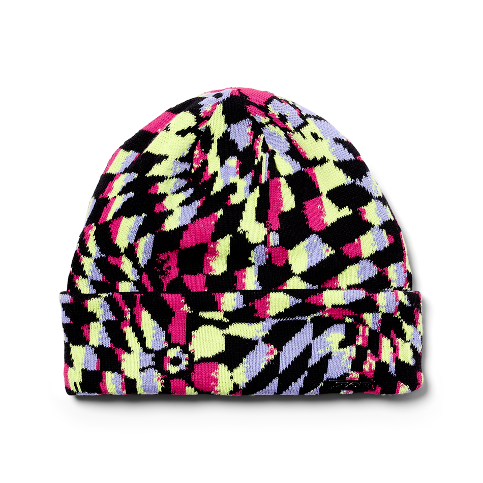Spyder 2024 Check Floral Winter Hat for Women - Stylish Warm Beanie for Skiing, Snowboarding & Outdoor Activities