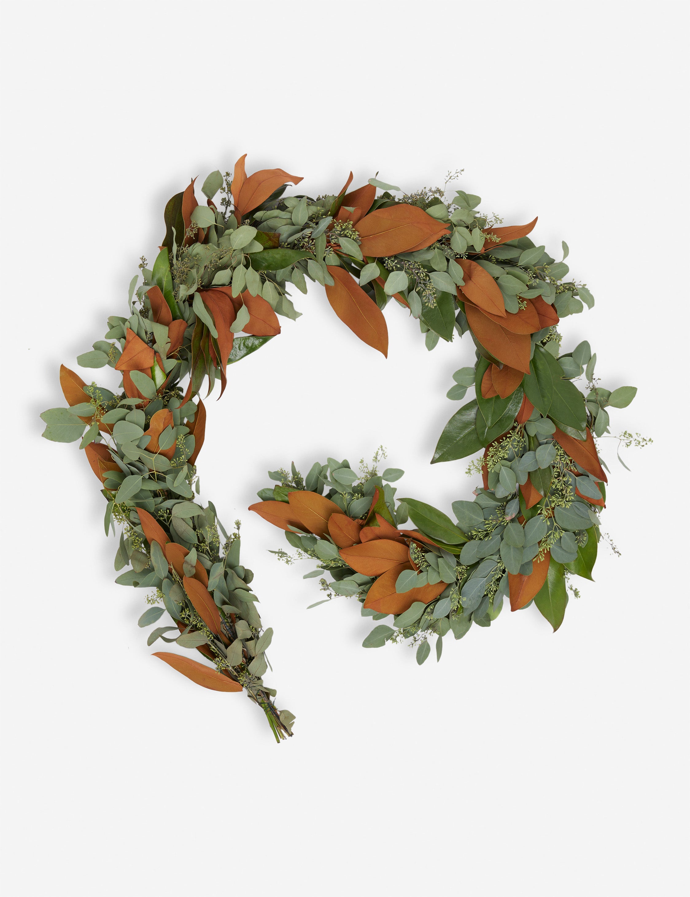 Fresh Handmade Magnolia and Seeded Eucalyptus Garland - Natural Floral Decor for Weddings, Home & Events | Rustic Boho Wedding Arch Decor, Farmhouse Table Centerpiece, DIY Wreath Making