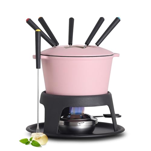 C. Cast Iron Fondue - Pink