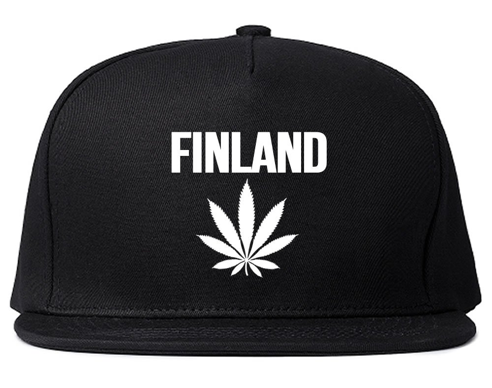 Finland Weed Leaf Marijuana Snapback Hat - Adjustable Dad Cap for Men & Women - Perfect for Stoner Fashion, 420 Parties & Hip Hop Streetwear