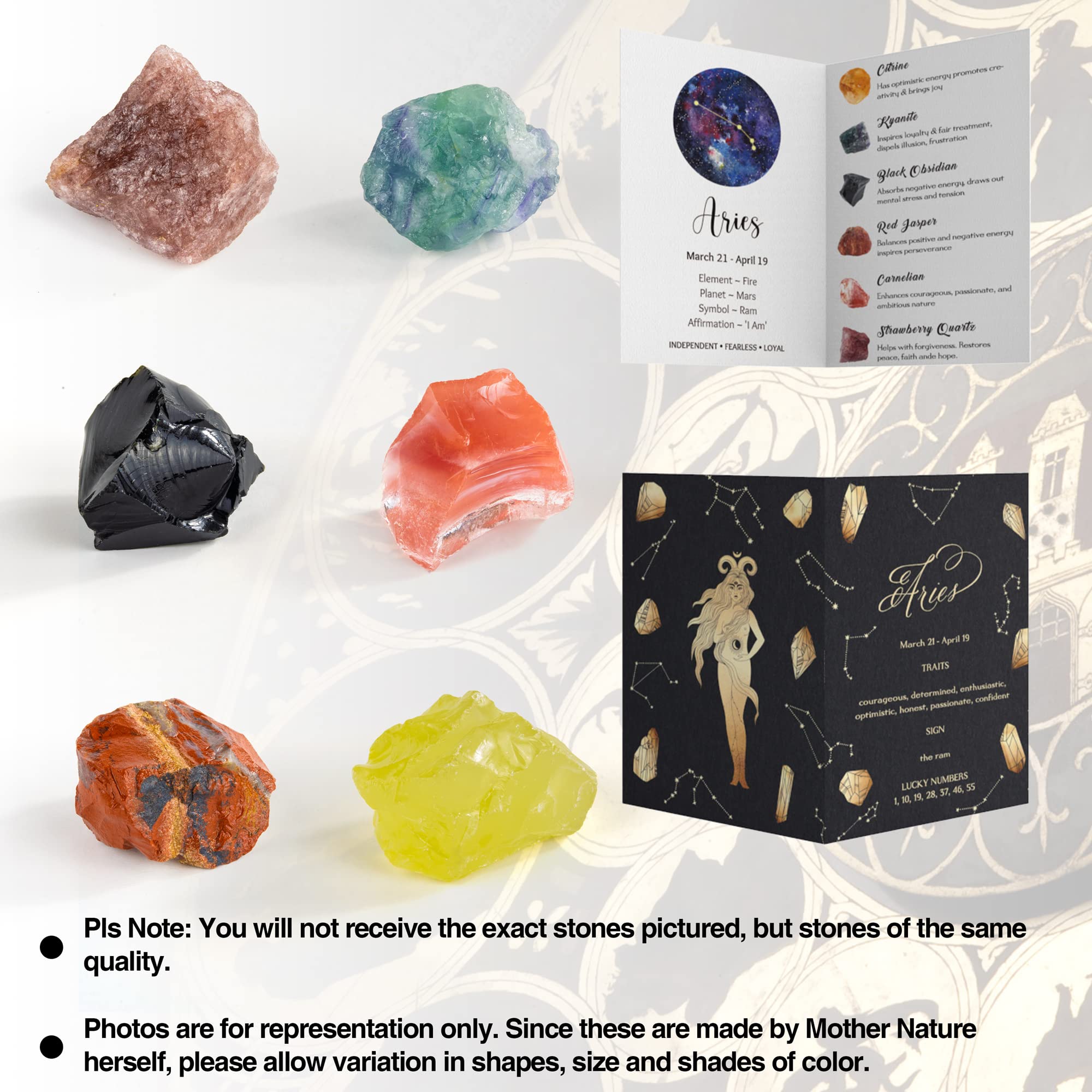 Crystals Healing Stone Gift Set with Soy Wax Zodiac Scented Candles & Horoscope Crystal Necklace - Perfect Birthday, Valentine's Day, or Thoughtful Gift for Women, Sisters, and Daughters