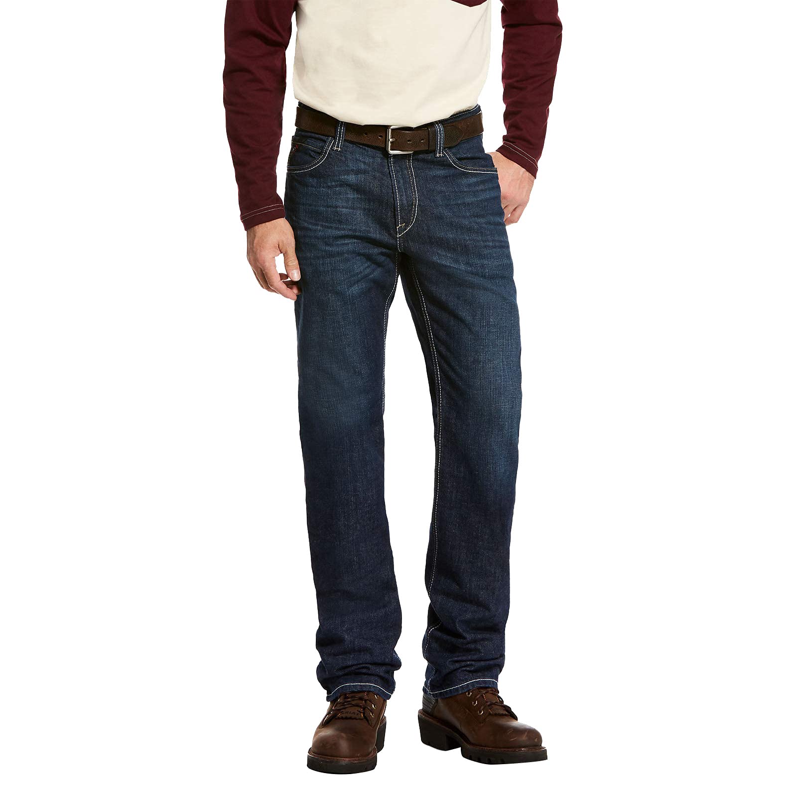 Ariat Flame Resistant M4 Low Rise Boot Cut Work Jeans for Men - Durable & Comfortable Denim Pants for Construction, Oilfield & Outdoor Jobs