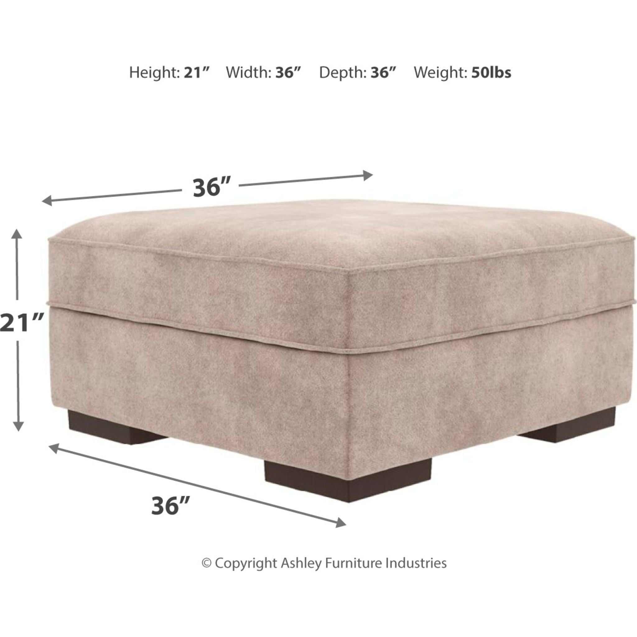 Bardarson Silver Storage Ottoman - Foldable Footrest Stool with Hidden Storage for Living Room, Bedroom, or Office