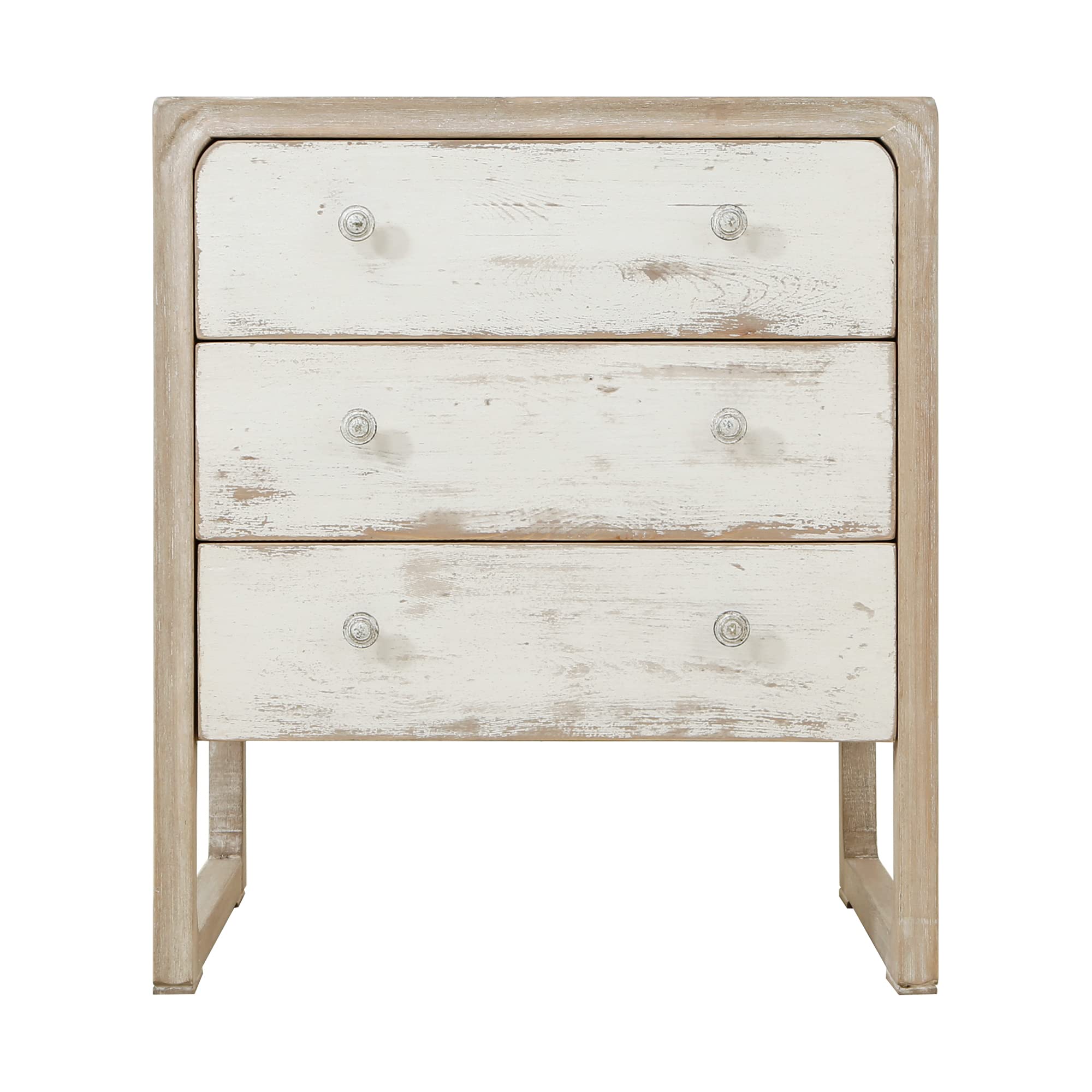 Artissance Reclaimed Wood Peking 3-Drawer Side Table, 30