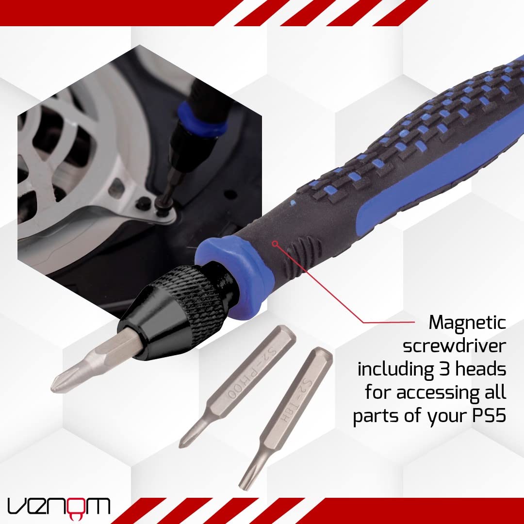 PS5 Cleaning & Maintenance Screwdriver Tool Kit - Essential Venom Kit for PS5 Console Repair & Care - Perfect for Gaming Setup & DIY Fixes