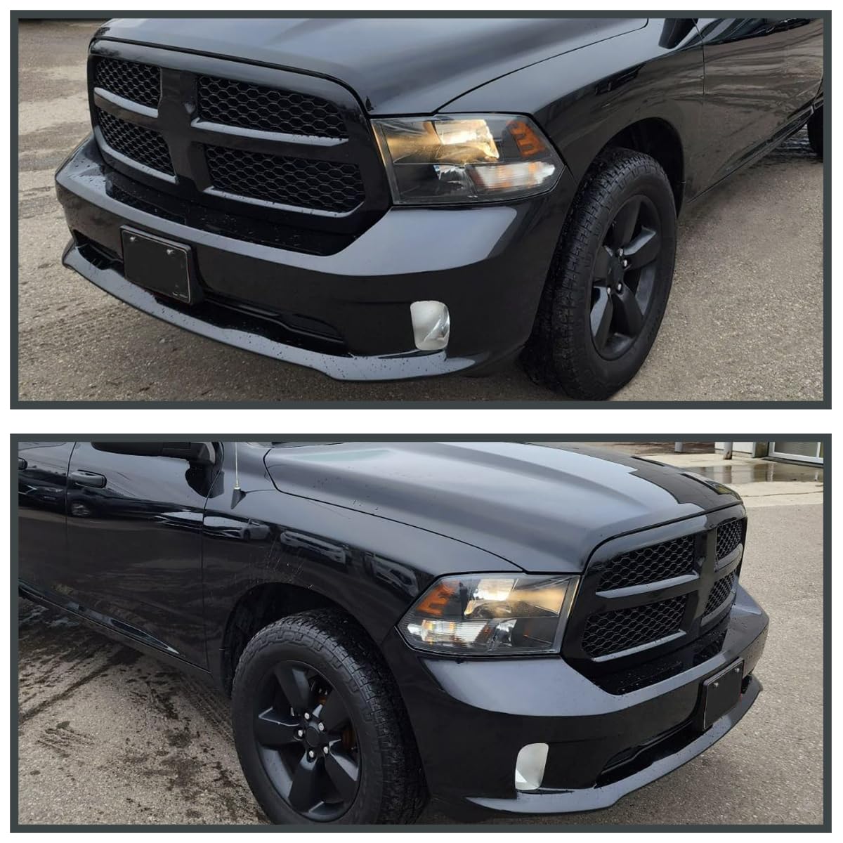 Spec-D Tuning Black Quad Projector Headlights for 2009-2018 Dodge Ram 1500/2500/3500 - Left & Right Pair LED Headlight Assembly - Upgrade for Night Driving & Off-Road Adventures