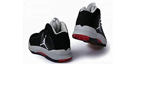 Nike Men's Jordan Aero Flight Basketball Shoes - Size 10.5 - Black/White-Granite/Varsity Red - High-Performance Basketball Sneakers for Court Play & Streetwear Fashion