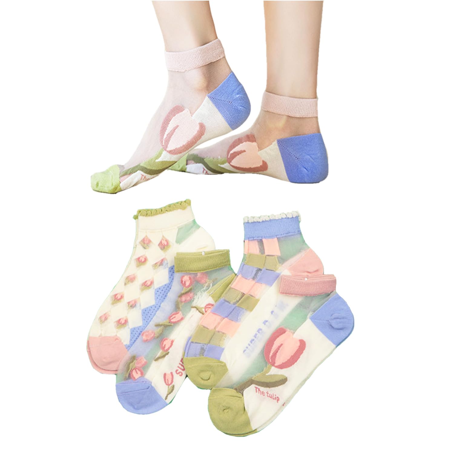 Benefeet Sheer Ankle Socks for Women - Thin Lace Nylon Summer Socks for Casual Wear