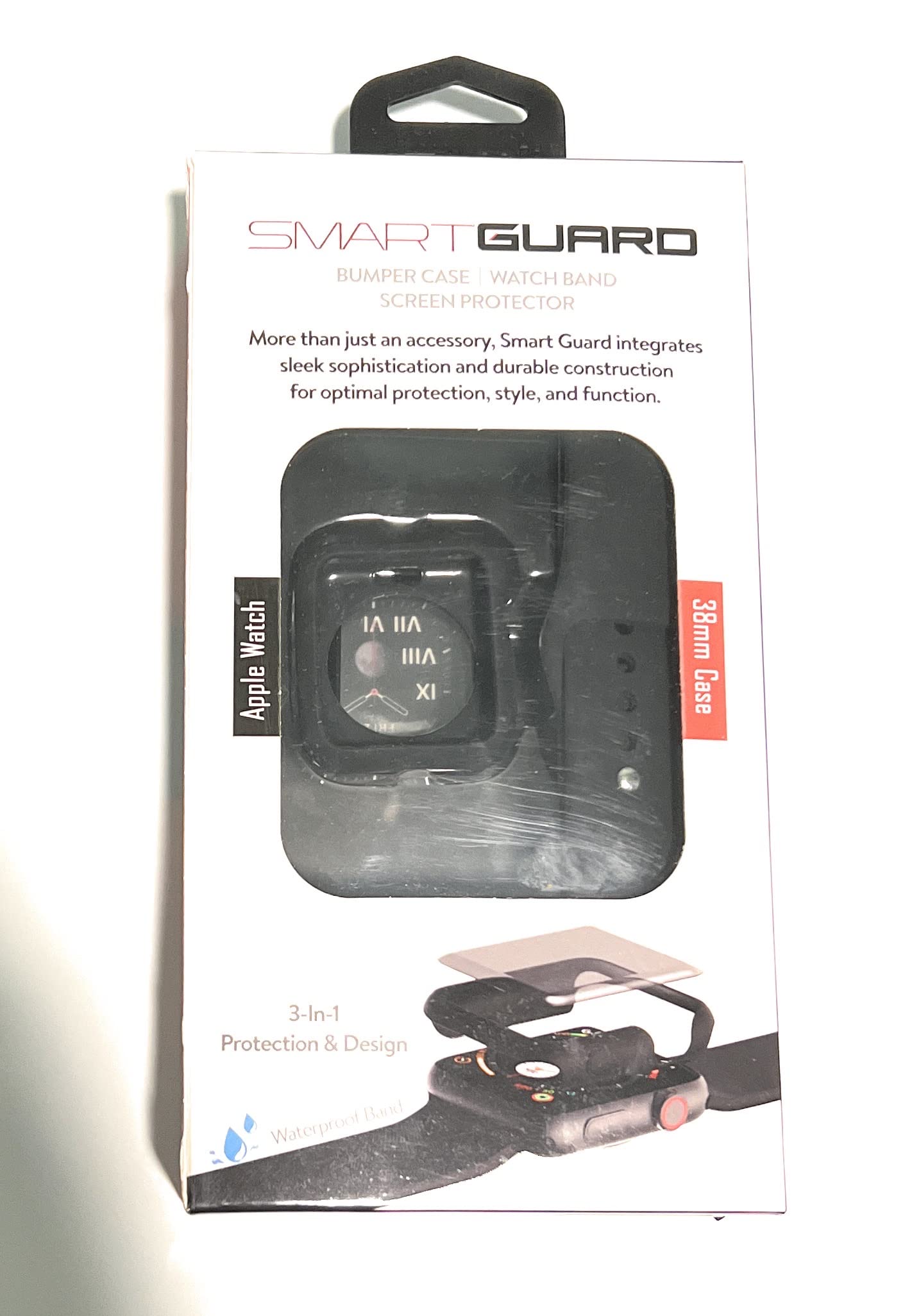 Smart Guard Case for Apple Watch 38mm - Bumper & Screen Protector for Active Lifestyle