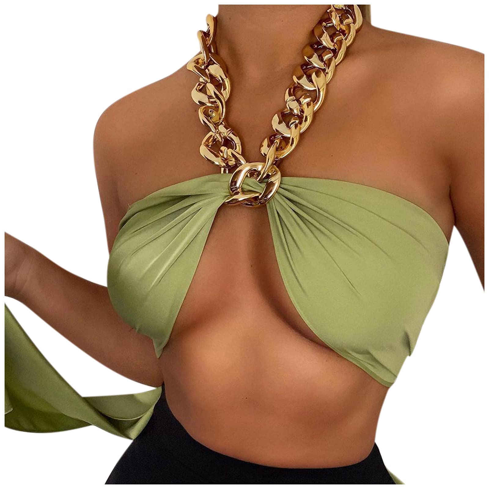 Women's Sexy Spaghetti Strap V-Neck Sleeveless Tank Top - Summer Crop Camisole & Halter Blouse for Casual Wear | Perfect for Beach, Gym, and Everyday Outfits