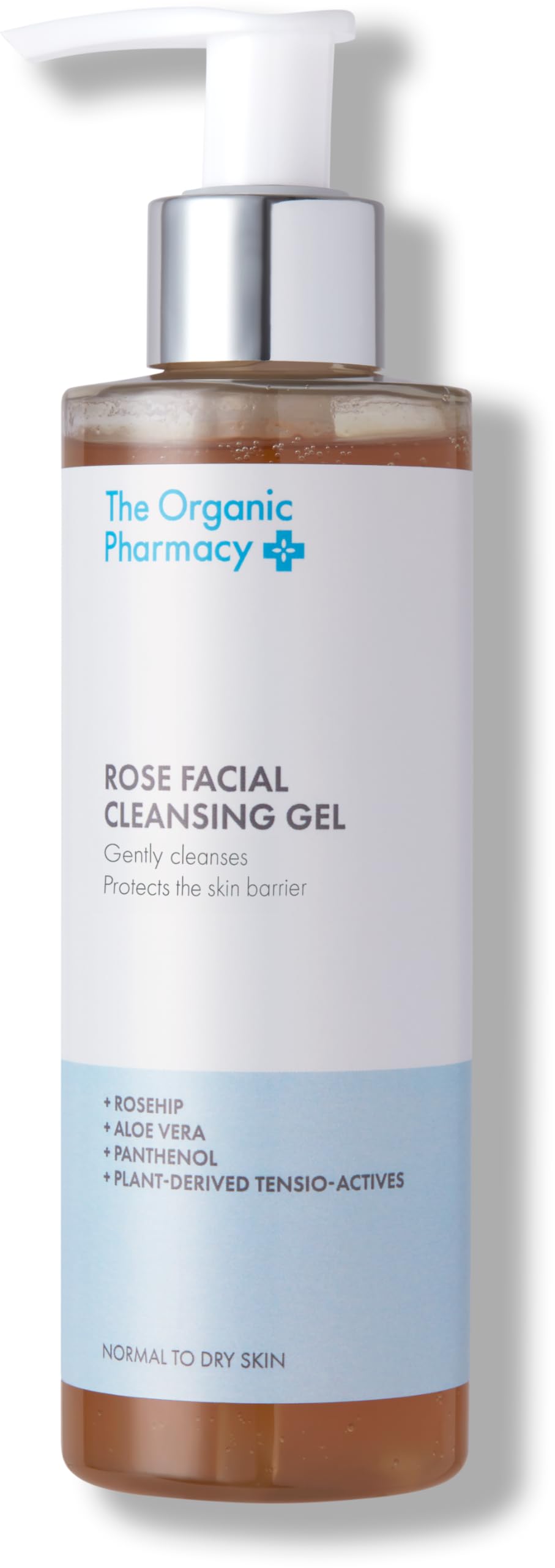 Organic Rose Facial Cleansing Gel for Sensitive & Combination Skin - Reduces Redness, Fights Acne, Balances Oil - 200ml | Gentle Daily Cleanser for Environmental Protection & Skin Soothing