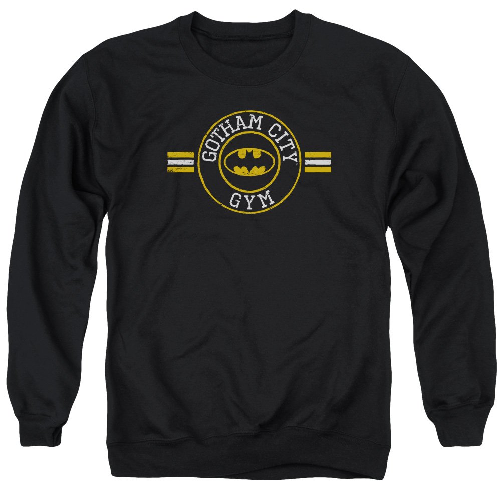 Batman Gotham City Gym Unisex Adult Crewneck Sweatshirt - Comfortable Cotton Pullover for Men & Women - Perfect for Cosplay, Comic Con & Casual Wear