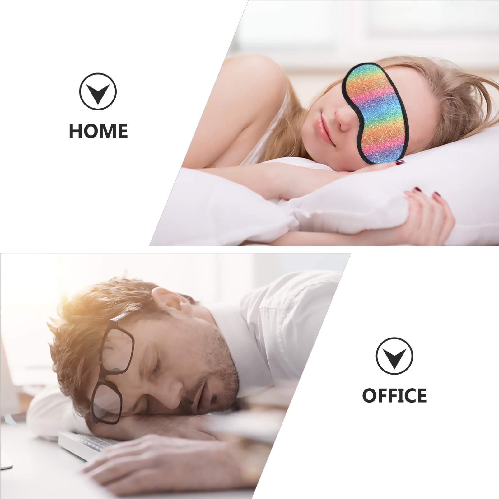 7pcs Double-Sided Sequined Sleep Eye Masks - Soft & Comfortable for Travel, Nap, and Relaxation - Perfect for Flights, Hotels, and Home Use