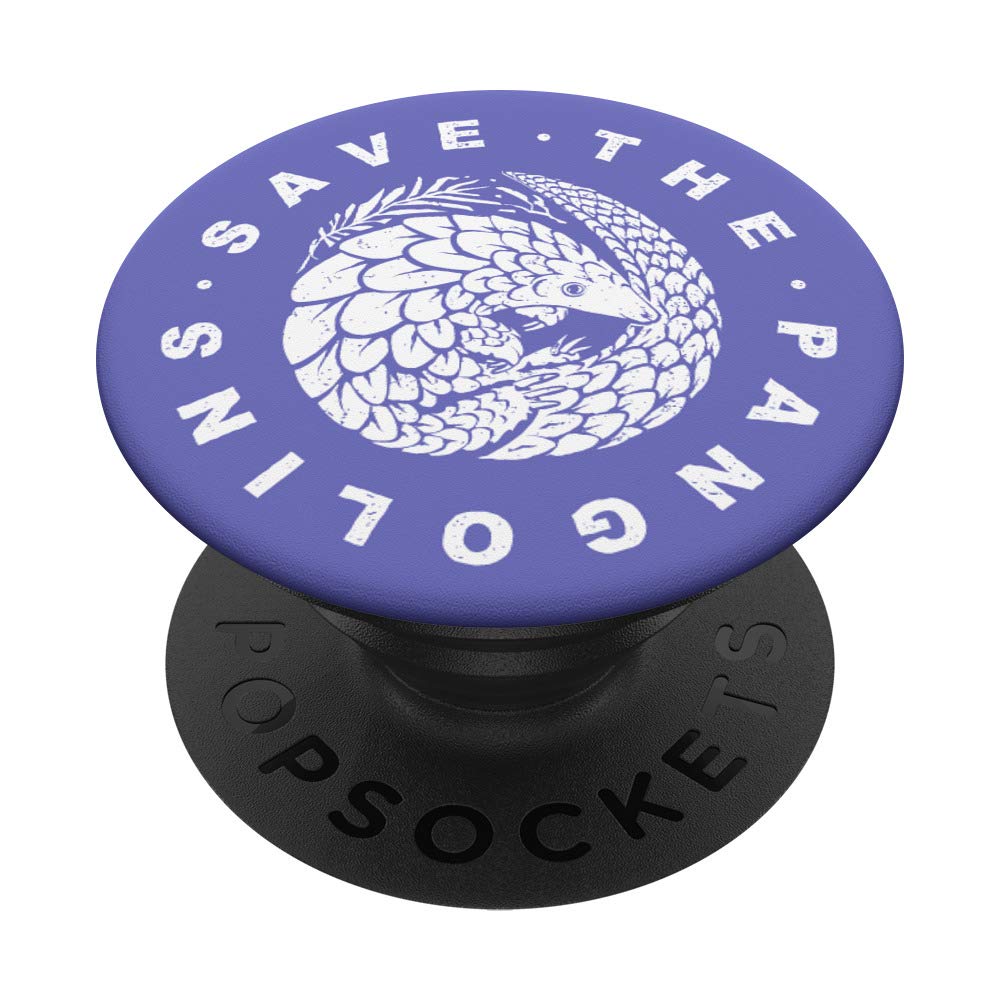 Save The Pangolin PopSockets PopGrip - Swappable Phone Grip for iPhone & Android | Wildlife Conservation Gift | Perfect for Animal Lovers & Eco-Friendly Phone Accessories