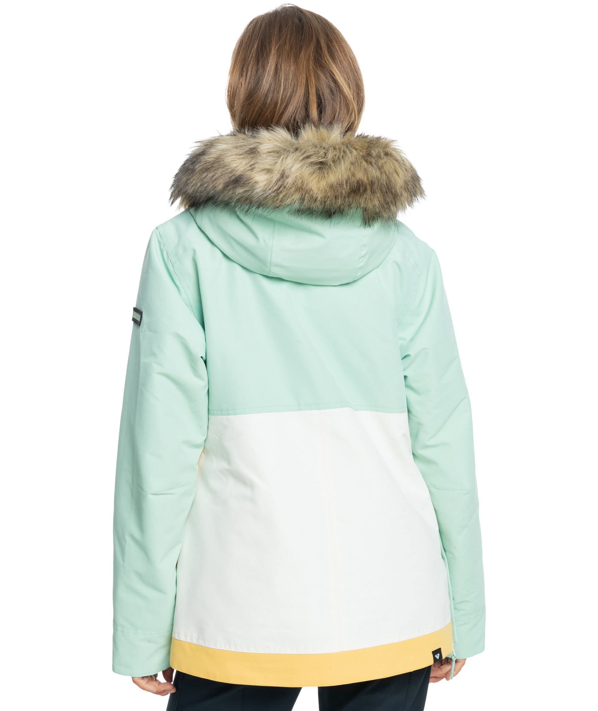 Roxy Shelter Women's Waterproof Winter Jacket - Lightweight Windproof Hooded Coat for Hiking, Skiing & Outdoor Activities