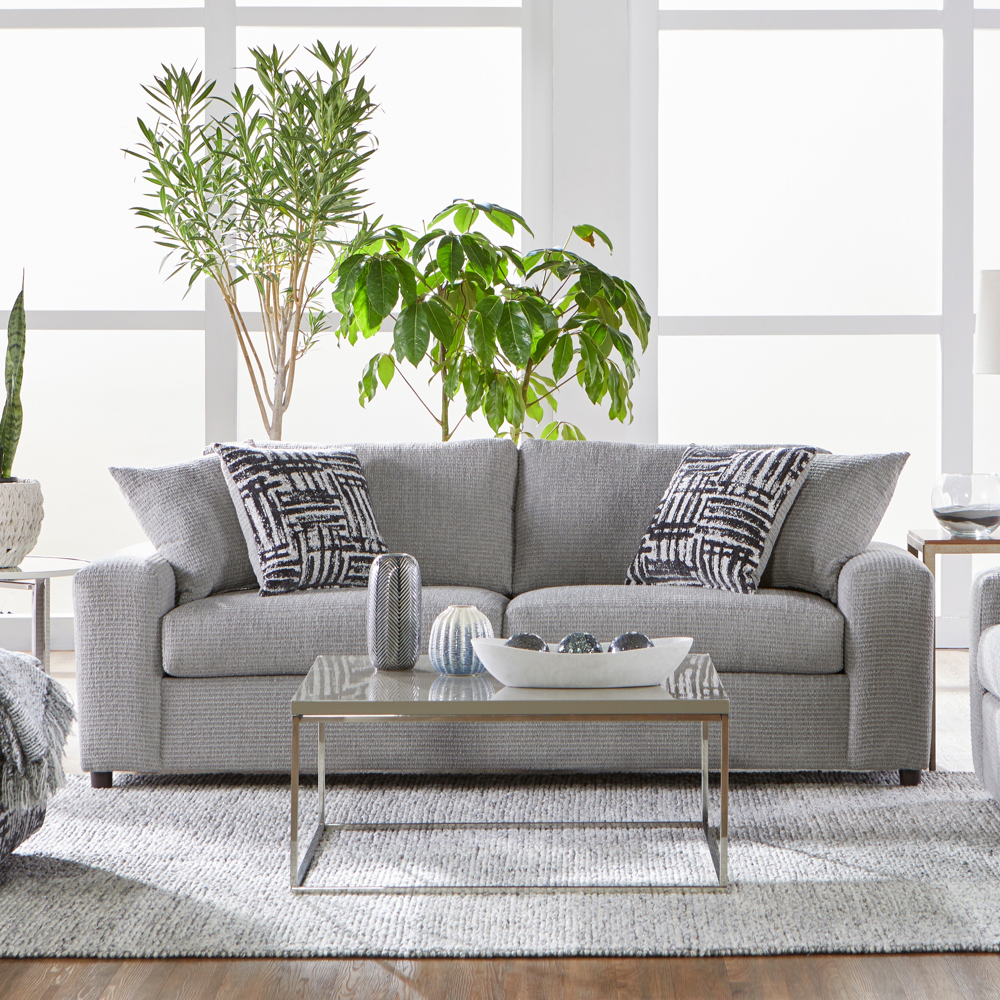 Roundhill Furniture Lancelot Living Room Collection - 3-Piece Sofa Set with Cuddle Chair & Ottoman for Cozy Home Decor | Perfect for Family Movie Nights & Small Space Living Rooms