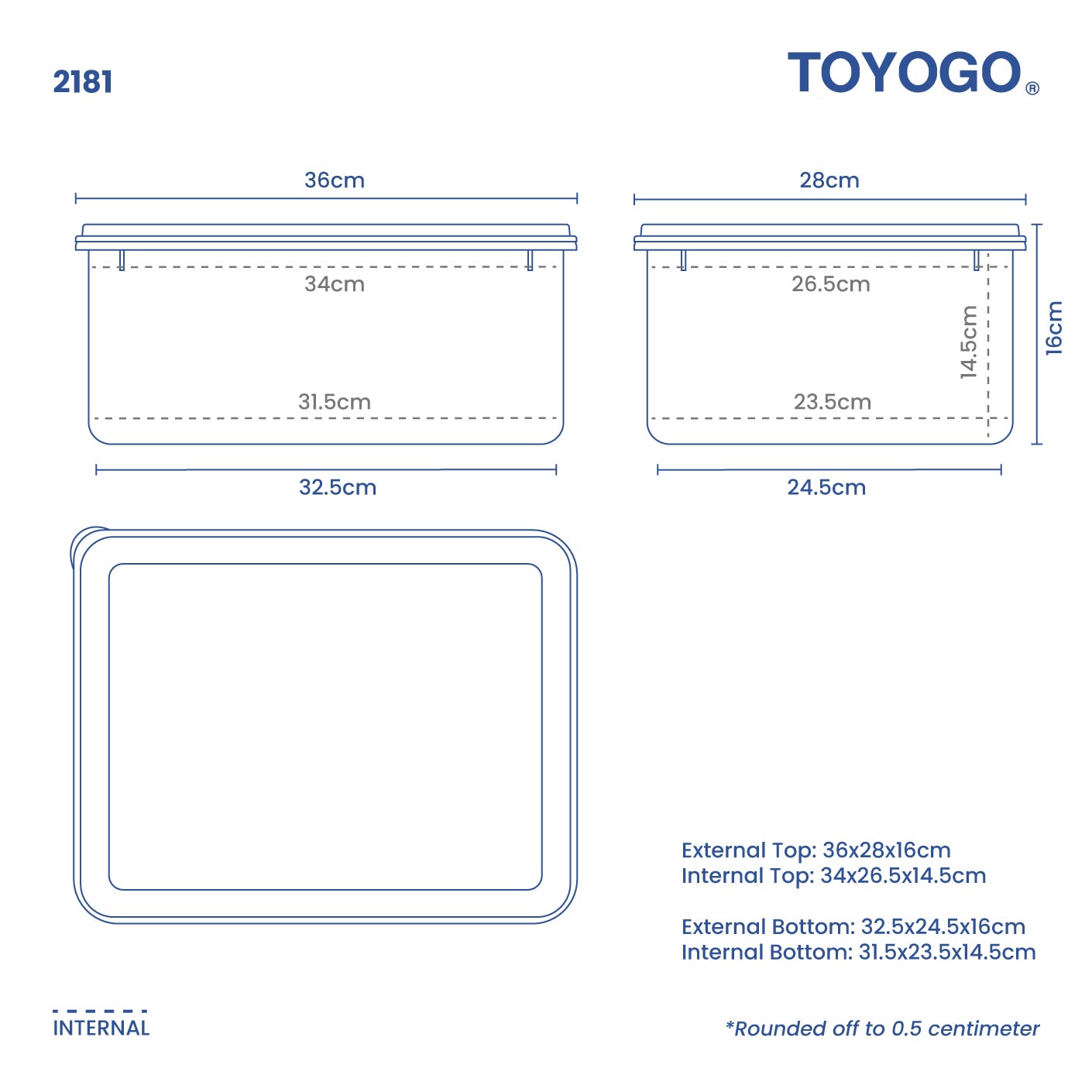 Rectangle Box No.5 (2181) - Premium Storage Solution for Shipping, Packaging & Organizing | Perfect for E-commerce, Home & Office Use