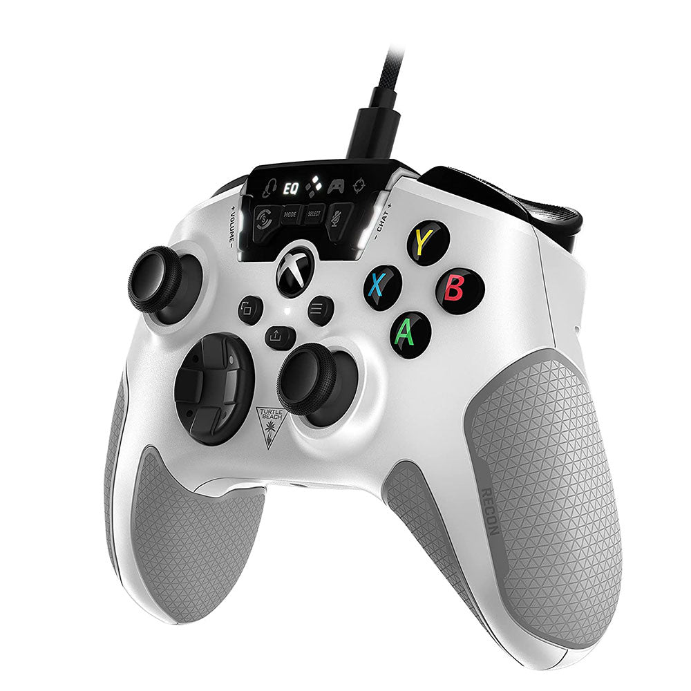 Turtle Beach Recon Wired Gaming Controller for Xbox One, Xbox Series X/S & PC - White | Ergonomic Design with Enhanced Audio & Customizable Buttons | Perfect for FPS, Racing & Action Games