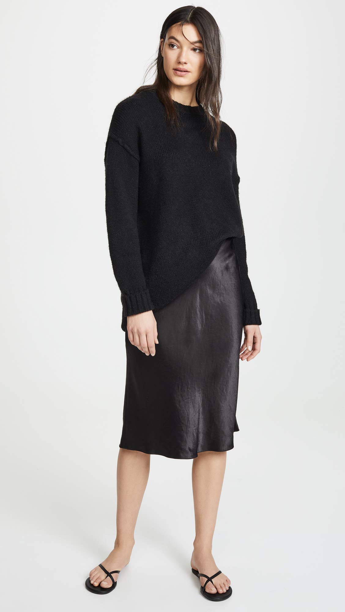 Vince Women's Slip Skirt - Elegant Midi Length, Stretch Fabric, Comfortable Fit - Perfect for Work, Date Night & Special Occasions