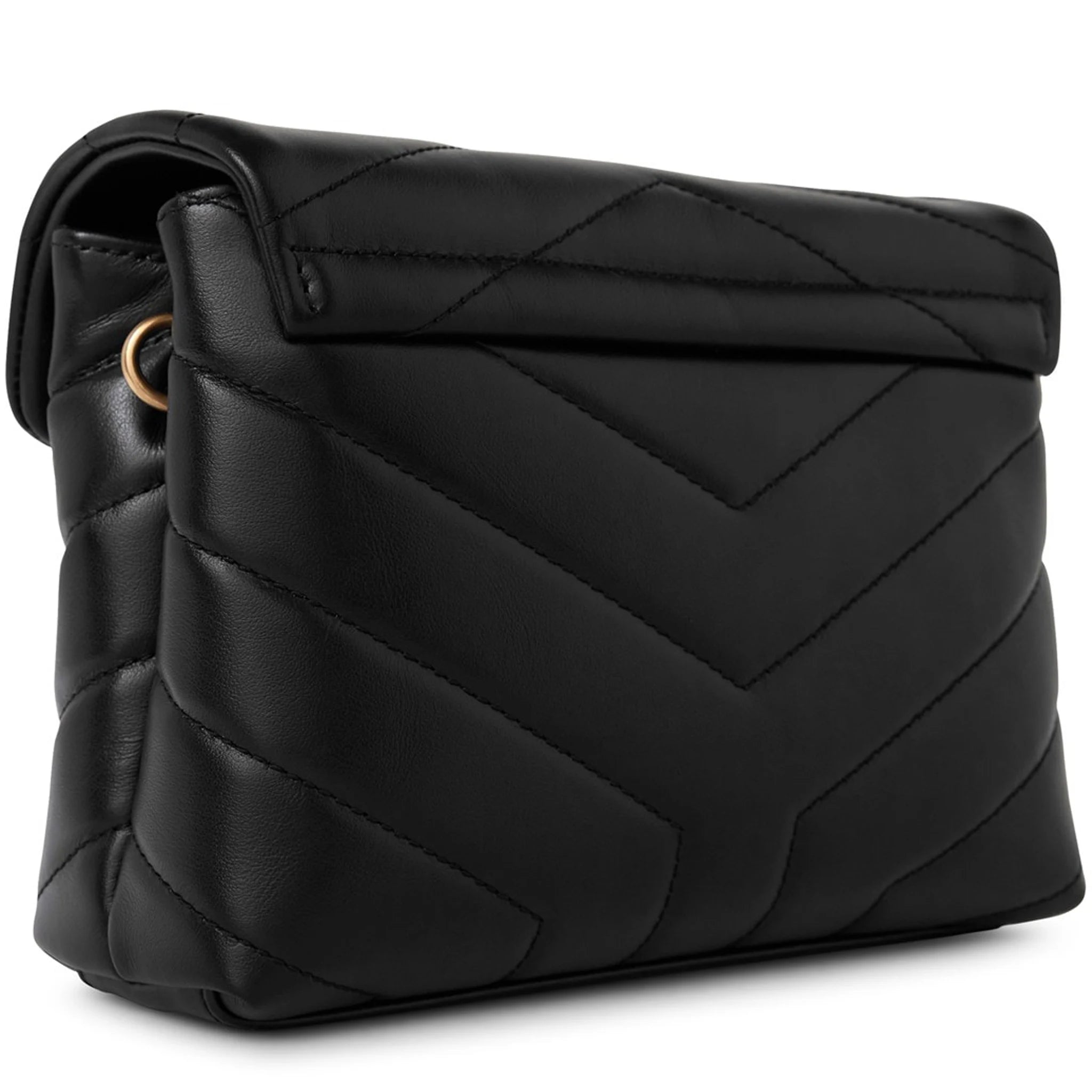 Saint Laurent Loulou Quilted Leather Shoulder Bag for Women - Black Luxury Designer Handbag for Work, Travel & Evening Events