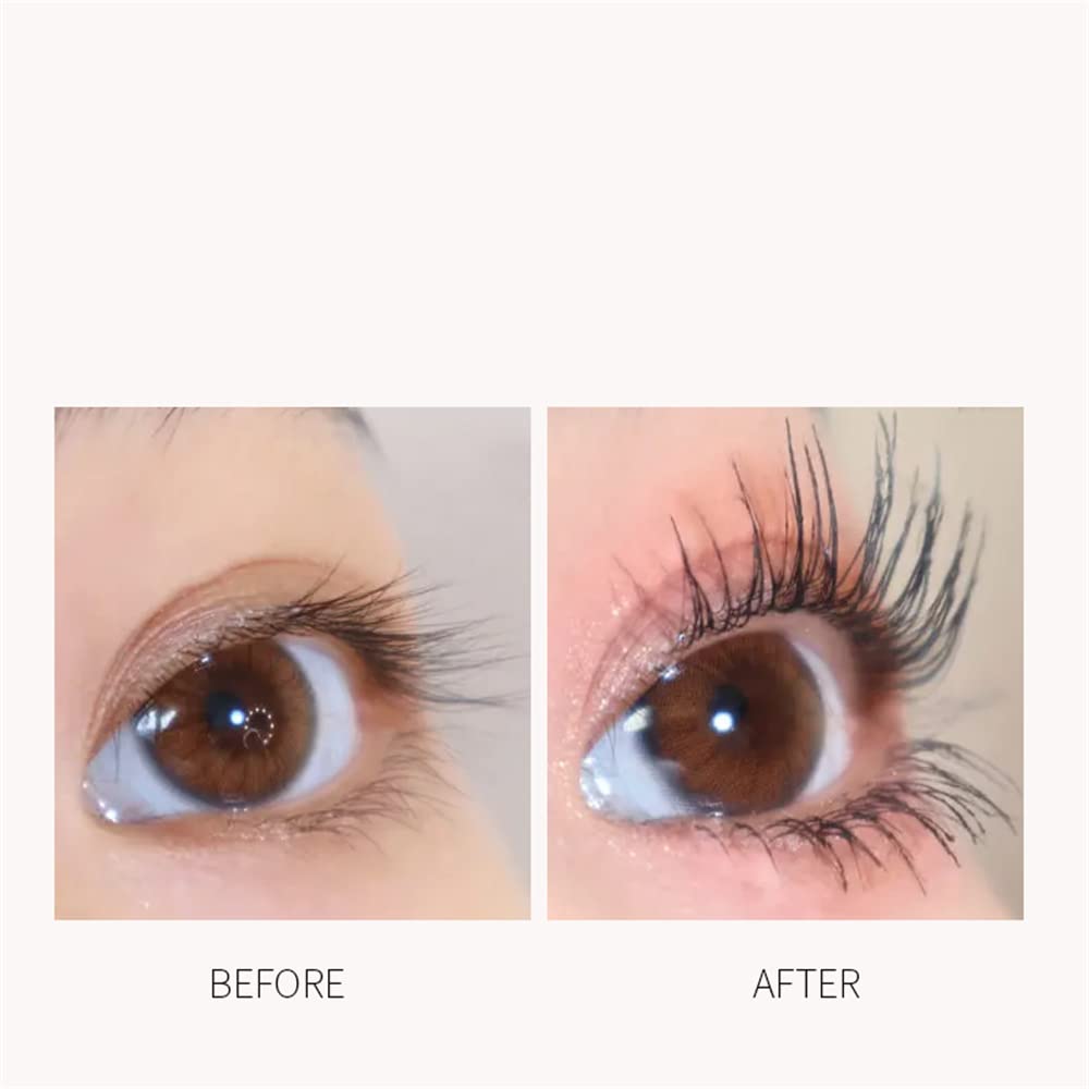 4D Silk Fiber Mascara - Waterproof, Lengthening & Thickening, No Clumping, Natural Look with Embossed Case & Makeup Mirror (1 Piece) - Perfect for Daily Wear, Parties, and Special Occasions