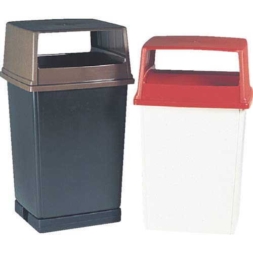 Rubbermaid 56-Gallon Large Red Commercial Trash Can Lid - Weather Resistant Outdoor Garbage Can Cover for Malls, Schools, Offices, Stadiums & Restaurants - Durable Lid for Heavy-Duty Use in Public Spaces
