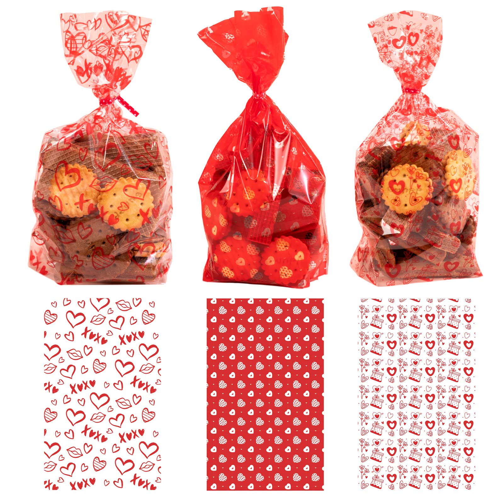 150 Pack Clear Cellophane Cookie Bags 10