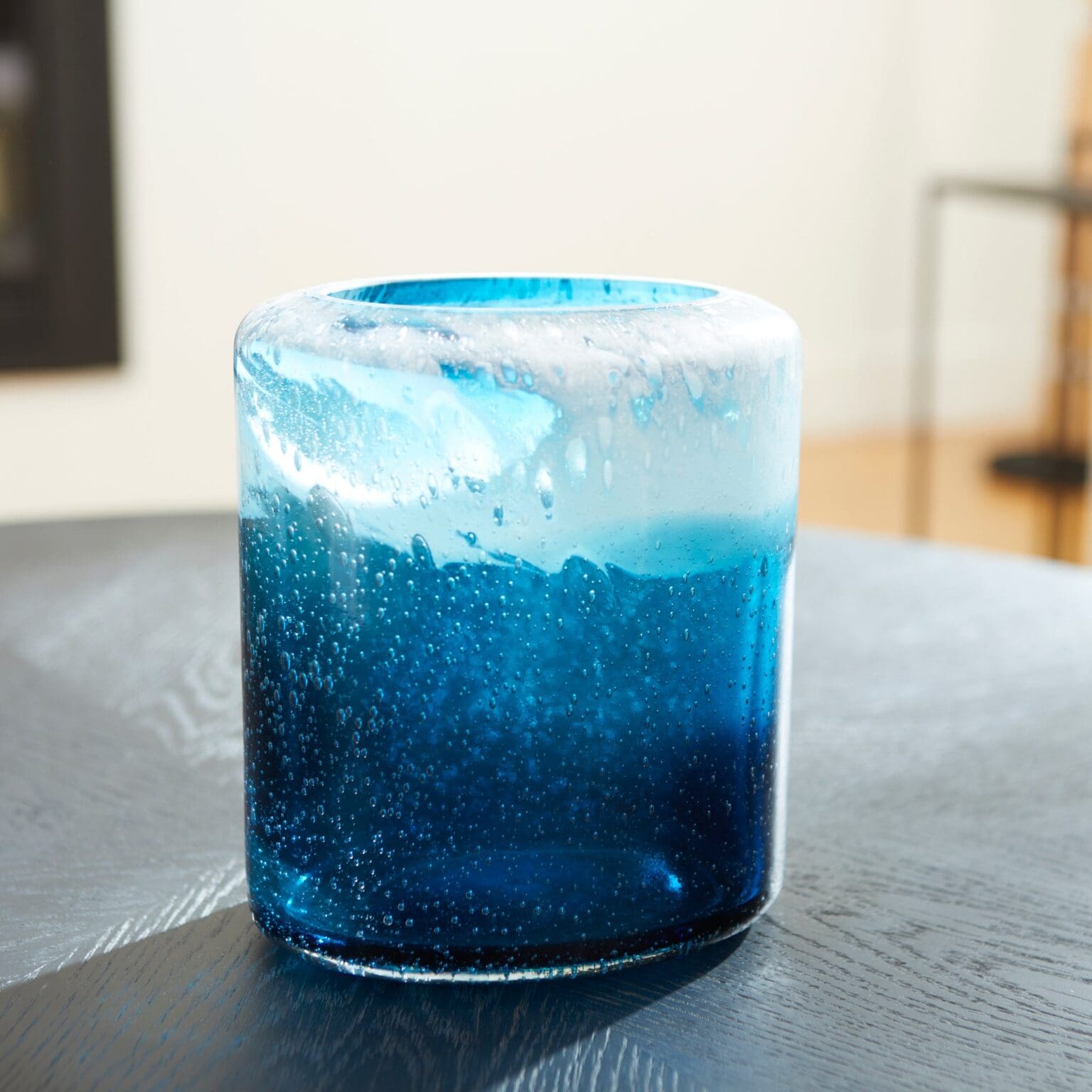 Cyan Design 11065 Spruzzo Vase - Small Blue Ceramic Vase for Home Decor, Wedding Centerpiece, or Gift Idea
