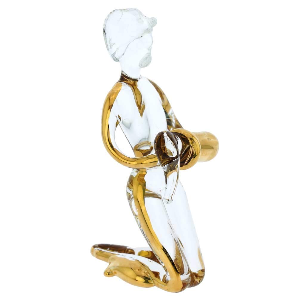Authentic Murano Glass Aquarius Zodiac Sign Figurine - Handmade in Venice, Italy | Perfect for Home Decor, Astrology Gifts & Zodiac Collections