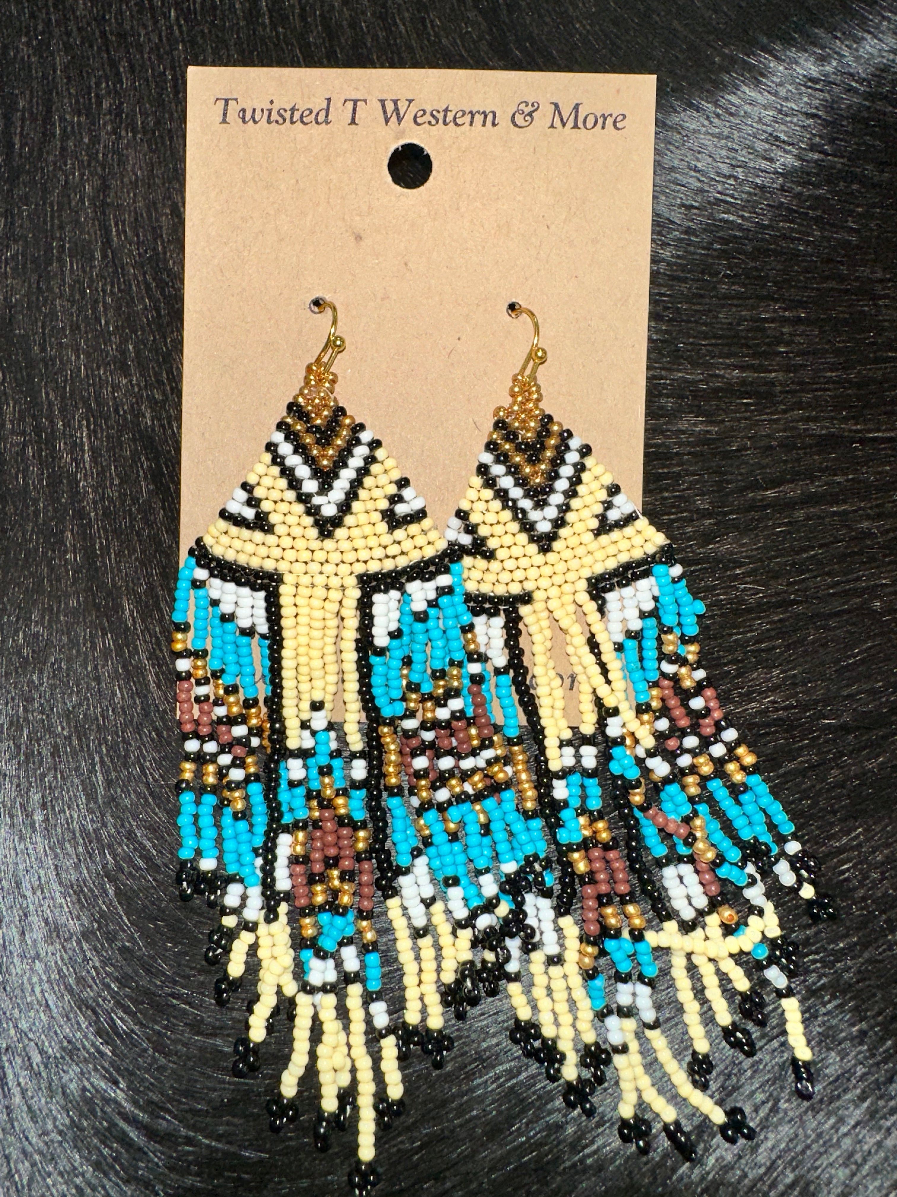 Echo Canyon Ivory Seed Bead Earrings - Handmade Bohemian Dangle Earrings for Women | Perfect for Boho Chic, Festival, and Everyday Wear