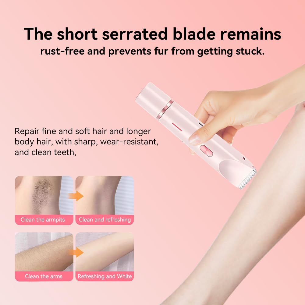 Best Women's Electric Shaver - 2-in-1 Wet/Dry Rechargeable Razor for Legs & Bikini Area | Double Head Hair Remover for Smooth Skin | Perfect for Shower, Travel & Quick Hair Removal