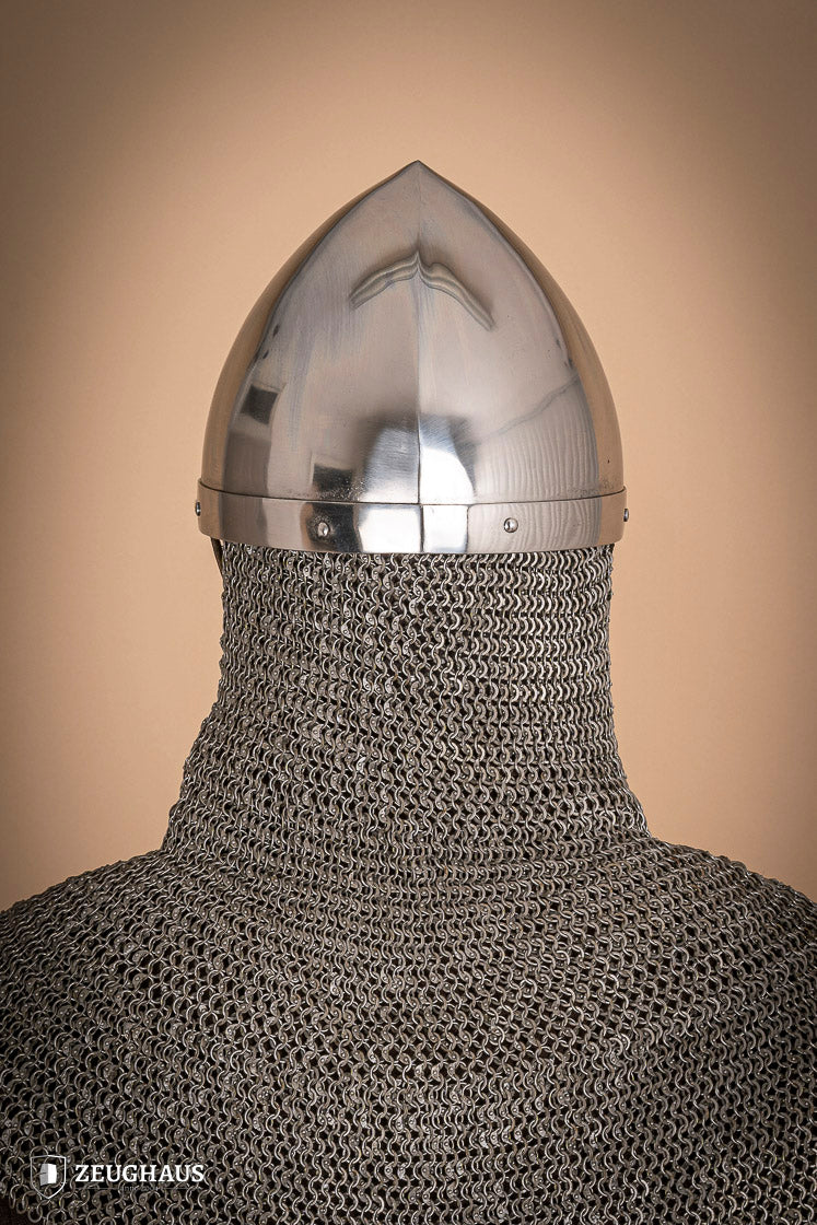 San Wenceslao 2mm Polished Nasal Helmet - Medieval Armor Replica for LARP, Cosplay & Historical Reenactment