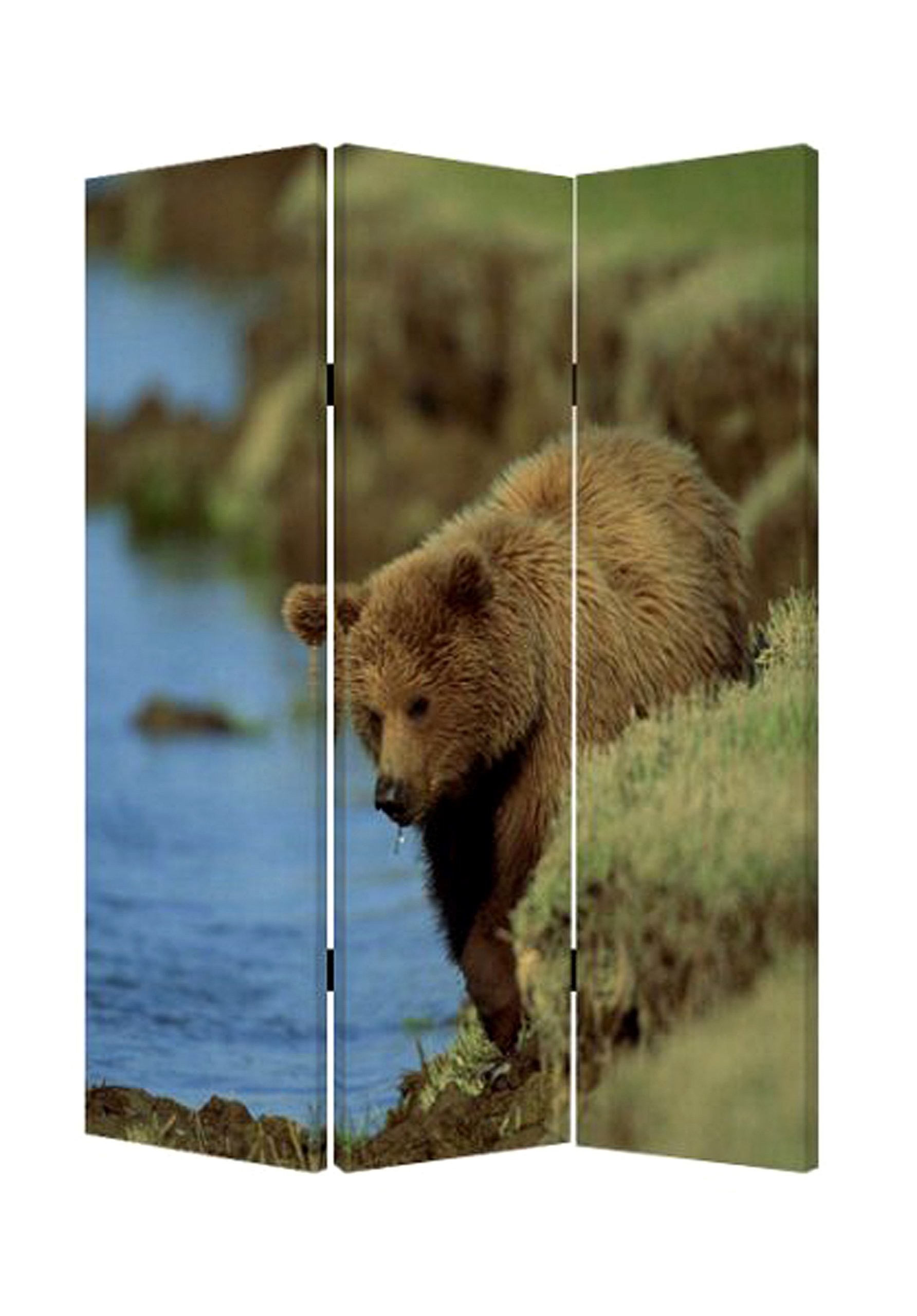 Screen Gems Bear Room Divider - Decorative Folding Partition for Nursery, Kids Room & Play Area - Perfect for Privacy & Space Separation