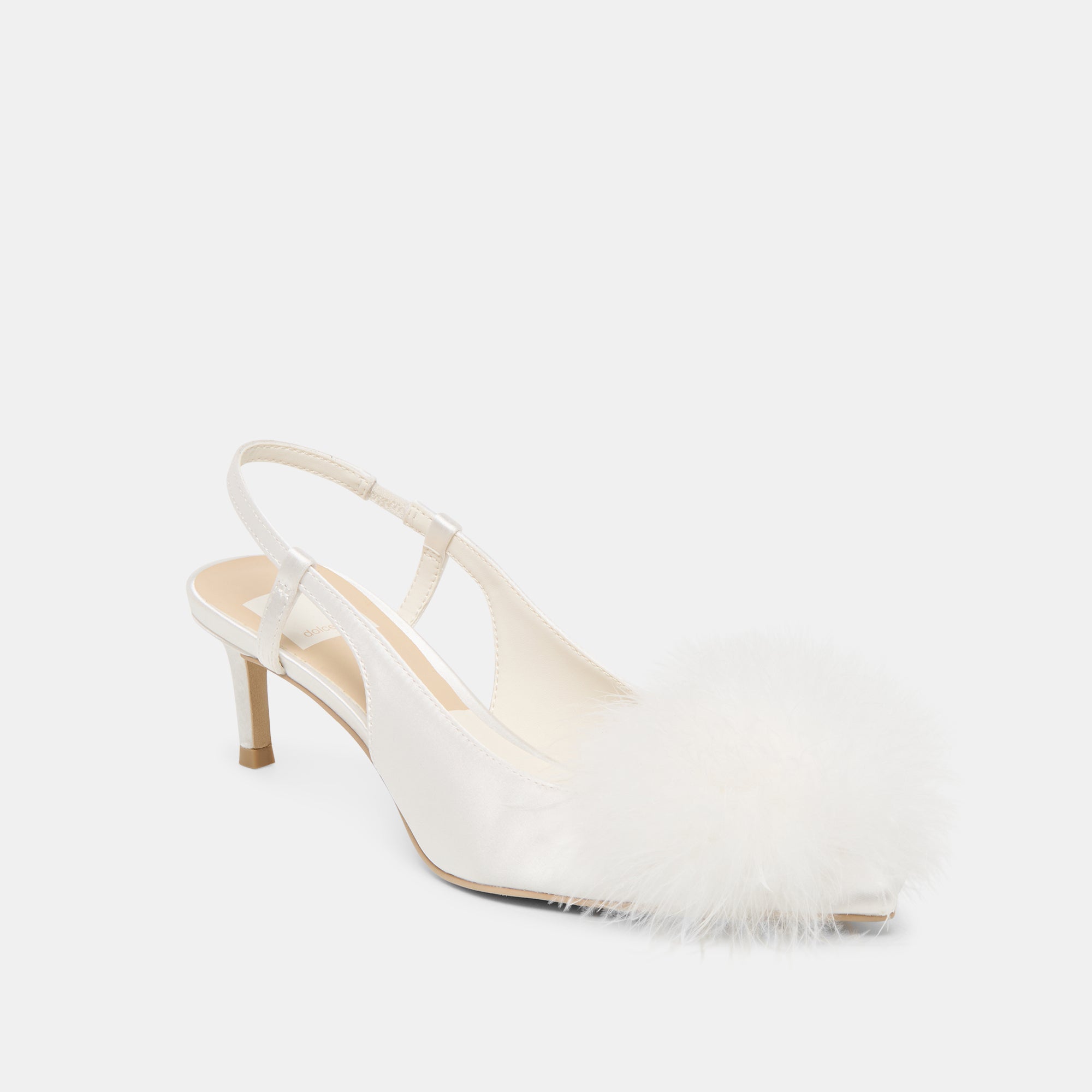KAMY Women's High Heels - True White Satin Pumps for Wedding, Party & Special Occasions - Elegant Dress Shoes for Prom, Evening & Formal Events