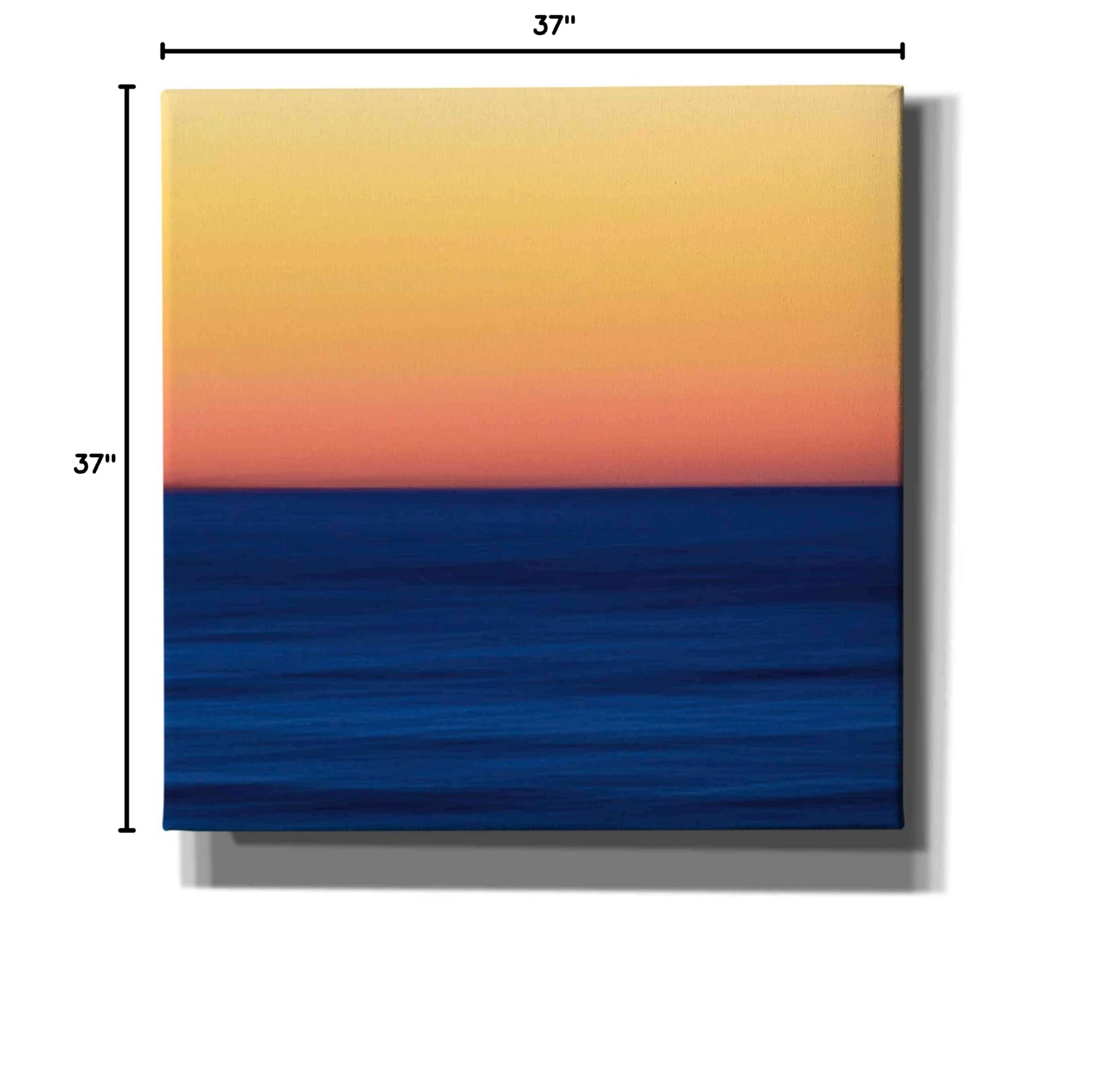 Fire Water by Katherine Gendreau - 37x37 Inch Modern Canvas Wall Art Painting for Living Room, Bedroom & Office Decor